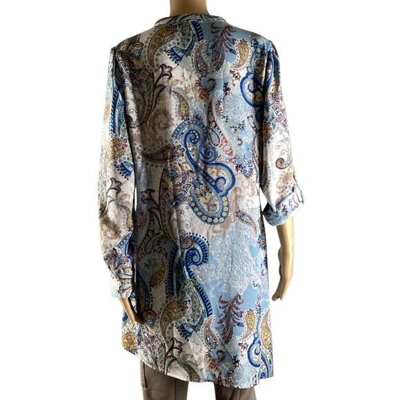 Chicos Paisley Layered high low Tunic women’s sz 0 - Picture 3 of 9
